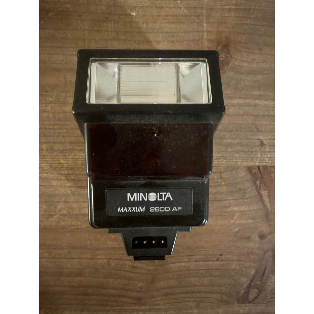 Minolta Maxxum 2800 AF External Camera Flash for SLR Vintage Photography Black